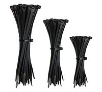 Kcvzitrds 600 Pack Cable Ties Black 3.6mm Strong Nylon Zip Ties Wraps Heavy Duty Plastic Assorted in Sizes 100mm/150mm/200mm