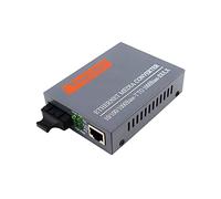 Kcvzitrds Single-Mode Dual-Core Gigabit Dual-Fiber Optical Fiber Transceiver Photoelectric Converter,Black