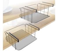 KD Essentials - 2× under-shelf storage baskets, set of two, mesh design - practical under-shelf storage baskets for the pantry, office, all-round metal organiser for shelves