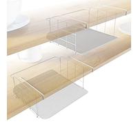 KD Essentials - 2× under-shelf storage baskets, set of two, white mesh design - practical under-shelf storage baskets for the pantry, office, all-round metal organiser for shelves
