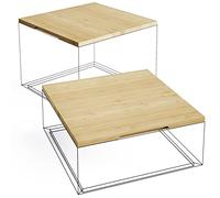 KD Essentials - 2x Bamboo storage-box lids, set of two (certified sustainable wood, natural)