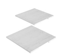 KD Essentials - 2x Bamboo storage-box lids, set of two (certified sustainable wood, white)