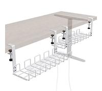 KD Essentials - Clampable Desk Cable Duct - 2-way, white