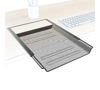 KD Essentials - under-desk drawer, stores A4 documents and office supplies hidden away under the desk, sliding organiser/storage drawer unit for the business and home office - metal, black