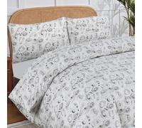 KD HOME EVERYTHING YOU NEED Polycotton Printed Duvet Cover Set with Pillowcases, 26 Designs, Single/Double/King/Super King, Machine Washable (Blossom Grey, King)