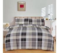 KD HOME EVERYTHING YOU NEED Polycotton Printed Duvet Cover Set with Pillowcases, 26 Designs, Single/Double/King/Super King, Machine Washable (Checkers, Double)