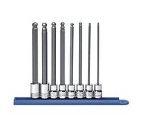 KD Tools KDT80573 8 Piece 3/8 Inch Drive Metric Long Ball Hex Bit Socket Set