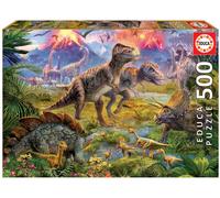 KD Toys 15969 Educa Borras Dinosaur Gathering 500 Piece Jigsaw Puzzle, Multi