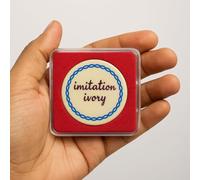 KD Willmax Carrom Striker Original Ball - Cream Color Laser Design, Imitation Ivory Heavy (16-20g) | Tournament Striker in Acrylic Box | Made in India | 1 Piece