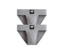 KD Willmax KNK Men’s Gym Supporter with Back Cover | 100% Organic Cotton Jockstrap with Cup Pocket | Sports Fit (UK, Alpha, L, Regular, Regular, Standard, Grey - Pack of 2)