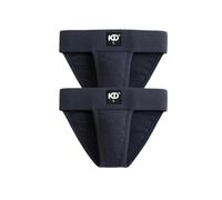 KD Willmax Men’s Gym Supporter with Back Cover | 100% Organic Cotton Jockstrap with Cup Pocket | Sports Fit (UK, Alpha, 5XL, Regular, Regular, Standard, Navy Blue - Pack of 2)