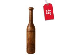 KD Willmax MUGDAR Fitness BAR Indian Club MUDGAR BHEEM MACE Shoulder Equipment MEEL Karla KATAI MUGDAL Fitness Durable Wooden Equipment - 5 to 6 kg