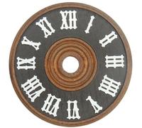 KD89 Dark Brown Wooden Cuckoo Dial with White Plastic Roman Numerals - Made in Germany - Choice of Size (70 mm)