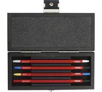 KD89 Horotec MSA05.023 - Assortment of 4 Needles in Wooden Case, Red