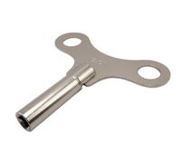 KD89 Nickel-Plated Steel Butterfly Type Winding Key for Clocks, Clocks, Old or Modern, Chimes, Music Box, Mantel Clocks, Comtoise, Ox's Eye (No. 9 = 4.5 mm)