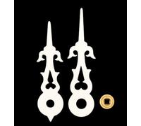 KD89 White Plastic Hands for Cuckoo Clocks in Various Sizes Available - with Brass Central Nut (42/49)