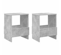 KDACVBMG Magazine Rack 2 Pcs Concrete Grey 35 x 30 x 45 cm Storage Bench | Engineered wood build,built-in rack,indoor seating,minimalist style,clutter-free organization,damp cloth care