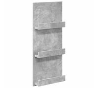 KDACVBMG Magazine Rack Concrete Grey 43 x 11 x 102 cm Engineered Wood | Slim floor storage,rectangular silhouette,modern minimalist style,home office and bedroom use,book and magazine organizer