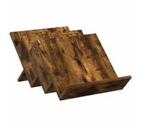 KDACVBMG Magazine Rack Smoked Oak 53 x 40 x 28.5 cm Engineered Wood | Rectangular silhouette,board shelves,easy-clean surface,screwdriver assembly,compact spaces