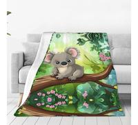 kdaerpt Cute Koala Treetop Printed 80"x60" Ultra-Soft Microfleece Blanket - A Perfect Sofa Blanket for Fall and Winter