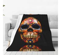 kdaerpt Day of the Dead Masks Printed 40"x30" Ultra-Soft Microfleece Blanket - A Perfect Sofa Blanket for Fall and Winter