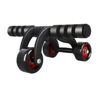 KDAMGOQE Ab Roller Wheel Ab Roller 3 Wheels Non-slip Heavy Duty Low Noise Abdominal Wheel with Kneeling Mat and Braking Board Unisex Deodorant Breathable Handle Domestic Gym Equipment