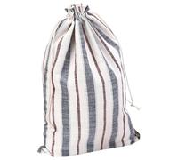 KDAMGOQE Bread Bags 12x18 Striped Pattern Linen and Cotton Sourdough Bread Bags with Drawstring Closure Washable Reusable Pouch for Household, Bakery, Wathet