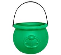 KDAMGOQE Cauldron, Halloween Candy Bowl with Handle, Trick or Treat, 8 Inch Cauldron Witchcraft, Decorative Halloween Props, Trick or Treat