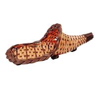 KDAMGOQE Cornucopia Decor Cornucopia Basket, 15.4 Inch Weaving Horn of Plenty Fruit Basket, Breathable Cornucopia Decor Basket for Thanksgiving Centerpieces Table Fall Party Decor
