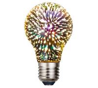 KDAMGOQE Firework Light Bulb 3D Effect Gold Yellow E27 125lm Insulated LED Firework Lights 4.5W Heat Dissipation Decorative Light Bulb for Party Bar Disco KTV Disco Light Bulb