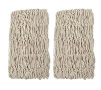 KDAMGOQE Fishing Net Decor Fish Net Decorations 2Pcs 39x78in Mediterranean Fishing Net Decor for Nautical Theme or Pirate Party, Fishing Birthday (Creamy White)