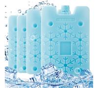 KDAMGOQE Freezer Packs Ice Pack 4Pcs 16x4x0.7in Long-lasting Cooling Reusable Slim Freezer Packs Light Green Slow Melting Cooler Shock Ice Packs for Lunch Boxes or Coolers