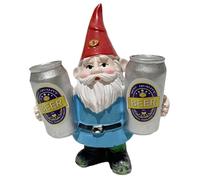 KDAMGOQE Funny Gnomes Naughty Gnomes, Resin Funny Gnomes Holding Beer Statue, 3.2x1.6x3.9 Inappropriate Garden Gnomes for Yard Patio Outdoor, Housewarming Gift