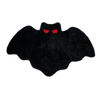 KDAMGOQE Halloween Bath Mat, 23.6x15.7 In Absorbent Bat Halloween Rug with Non Slip Backing, Non-shedding Decorative Black Gothic Rug for Home, Office, Party, Gothic