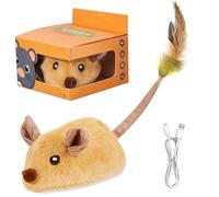 KDAMGOQE Mouse Cat Toy Interactive Cat Toys LED Cat Mice Toys, USB Rechargeable Mouse Toys with Sounds Motion Sensor Lifelike Mouse Moving Cat Toy for Indoor Cats Kill Boredom & Exercise
