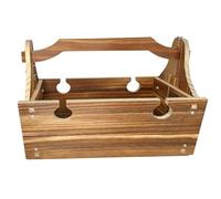 KDAMGOQE Picnic Basket With Table Picnic Basket Table 2 in 1 Wooden 13x5.5x8.85 Picnic Basket with Handle Portable Pastoral Picnic Table with Wine Glass Holder for Outdoor Lawn Garden Park