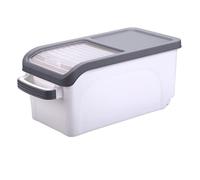 KDAMGOQE Rice Storage, Rice Dispenser 18.5x8x8 Inch 10kg PP Container with Slide Lid, Handle & 2 Bottom Wheels Storage Bucket for Cereal, Bean, Grain, Corn