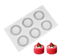 KDAMGOQE Silicone Baking Mold, Silicone Molds for Baking, 6 Holes Non-Stick 3D Cake Mold Professional Reusable Mould for Chocolate Bread Cheese Cake Quiche Muffin
