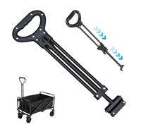 KDAMGOQE Wagon Handle, Wagon Push Handle Attachment 21.3 to 31.1 in Long Push for Adjustable Heavy-Duty Portable Outdoor Wheelbarrow Handles for Carts, Stroller, Camping Trolley (Black)