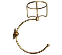 KDAMGOQE Wall Candle Holder 2 in 1 Iron Wall Towel Holder Sturdy Vintage Hooks Golden Rustic Bathroom Accessories