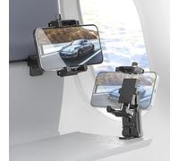 KDD Airplane Phone Holder,360 Degree Rotatable Adjustable Phone Holder Travel Essentials,CellPhone Clamp Mount Flight Accessories for iPhone 16 15 14 13 12 Pro Max Plus