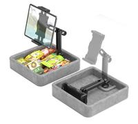 KDD Tablet Pillow Stand- Multi-Angle Adjustable iPad Stand for Lap, Bed and Desk - Foldable Kindle Soft Pad Dock with Storage Tray Compatible with iPad Pro 12.9, Air Mini, Phone, E-Reader