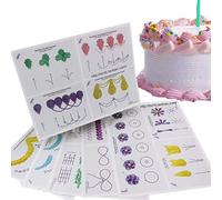 KDDOM 23 Sheets/Set Cake Decorating Practice Board Cream decorating drawings