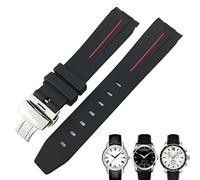 KDEGK 19mm 20mm Curved End Rubber Watchband for Tissot 1853 for Lelocle PRC200 for Rolex Submariner for Hamilton for Omega Waterproof Watch Strap