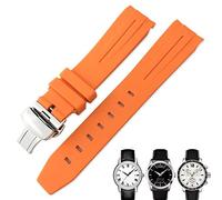 KDEGK 19mm 20mm Curved End Rubber Watchband for Tissot 1853 for Lelocle PRC200 for Rolex Submariner for Hamilton for Omega Waterproof Watch Strap