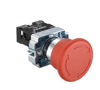 KDEGK 1Pcs Button Switch Self Reset Small Mushroom Head Emergency Stop 22mm Knob Key Start Inching Power on XB2-BG21 XB2-BA31 XB2-BS54(XB2-BS542)
