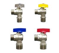 KDEGK 1pcs Spherical Core Triangular Valve Copper Electroplated Large Flow Switch DN15 DN20 1/2" 3/4" Cold and Hot Water Gas Copper Ball(FIG. 5 DN20)