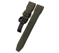 KDEGK 20mm 21mm 22mm Woven Nylon Watch Strap Fold Buckle Watchbands Fit For IWC Pilot Mark Portugieser Portofino Bracelet(Brown black,22mm)