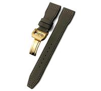 KDEGK 20mm 21mm 22mm Woven Nylon Watch Strap Fold Buckle Watchbands Fit For IWC Pilot Mark Portugieser Portofino Bracelet(Brown gold,20mm)