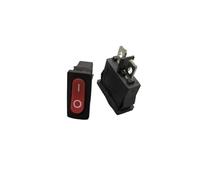 KDEGK 5Pcs 10x22mm KCD1-110 Black Super Thin Rocker Switch NO/OFF 2 Pin Small Instrument Power Switch(Red)